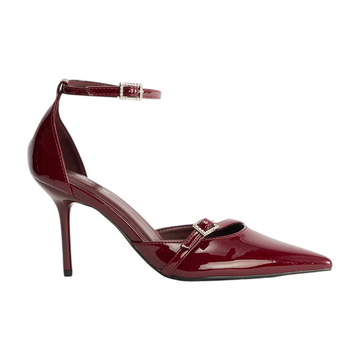 Women's Plain Heeled Shoes,Maroon