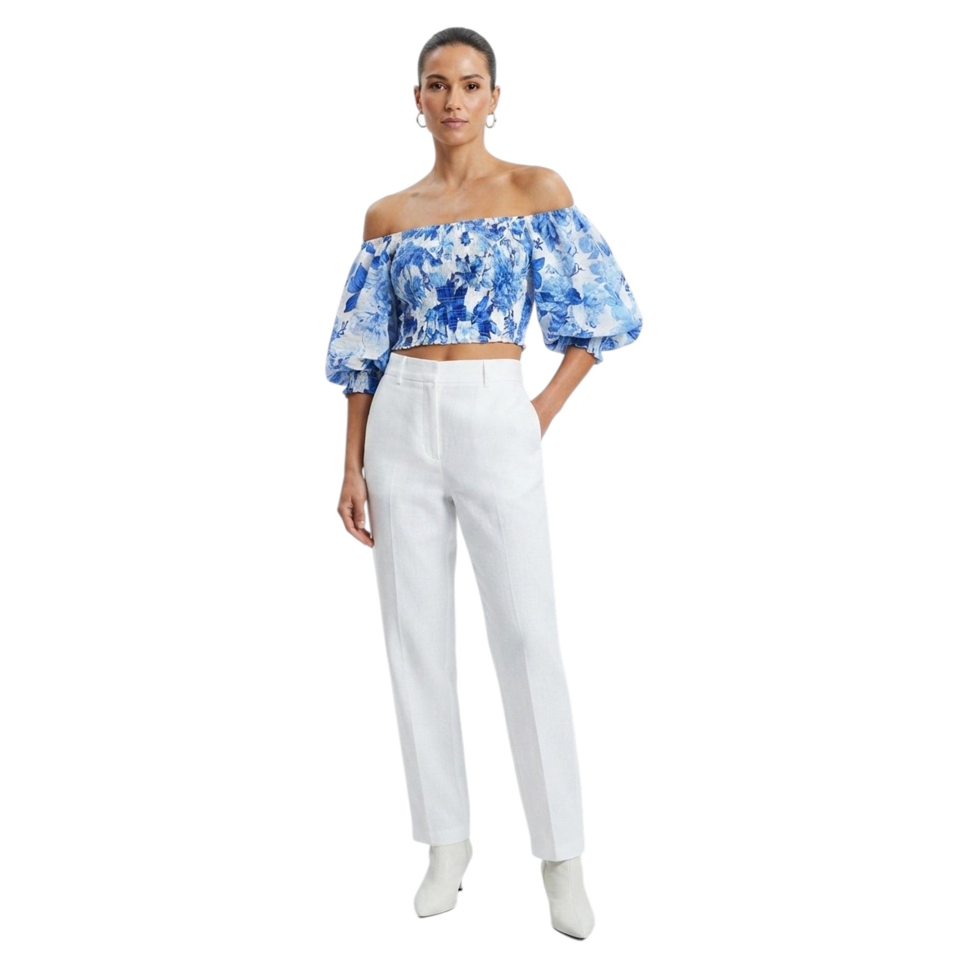 Women's Ribbed Top,Blue