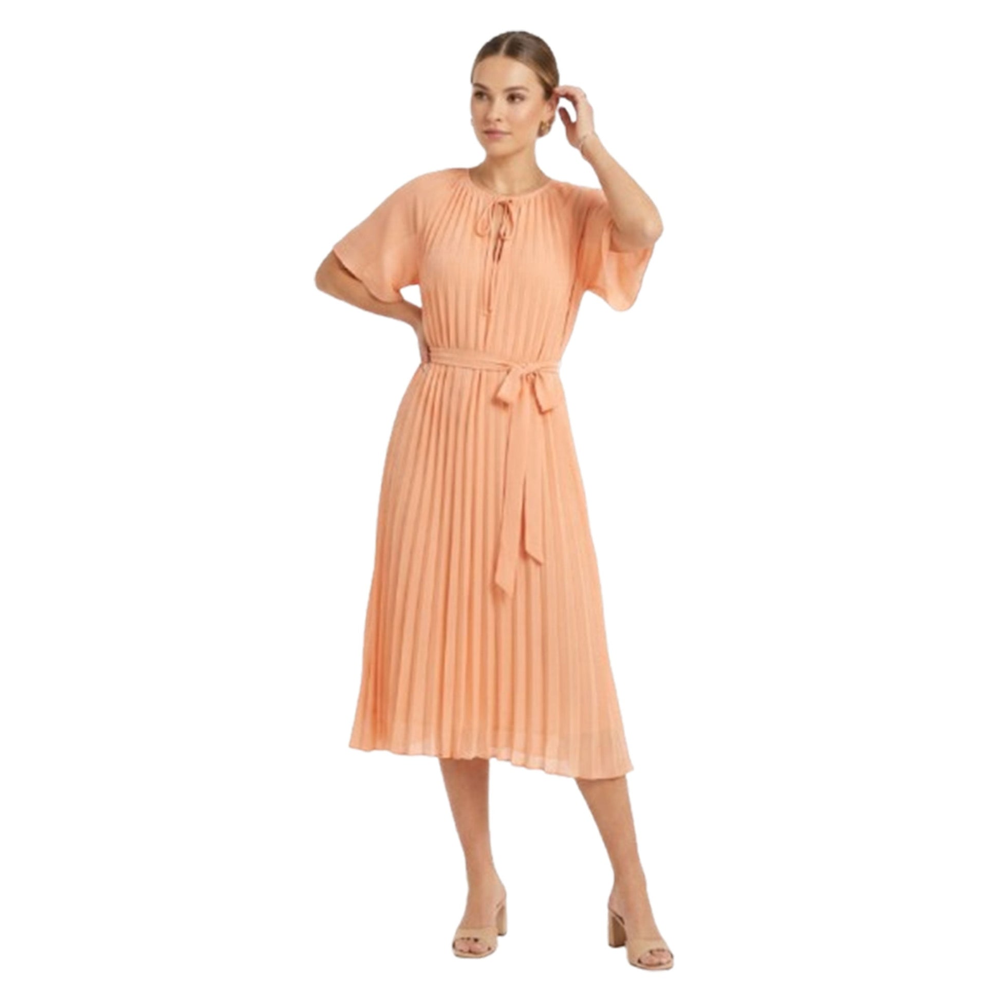 Women's Plain Dress,Coral