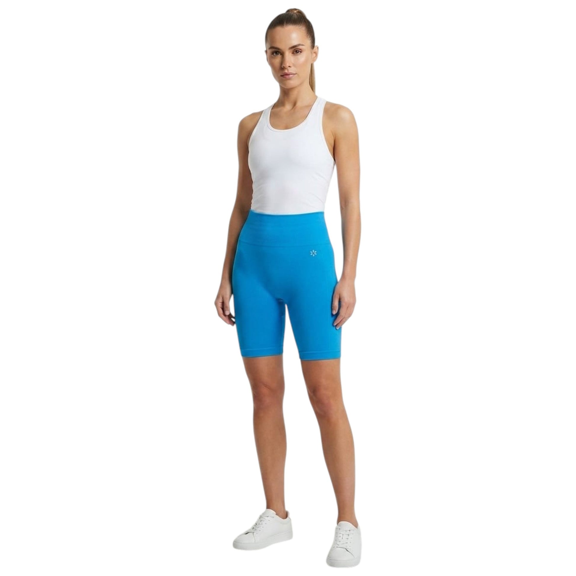 Women's Plain Short Legging,Blue