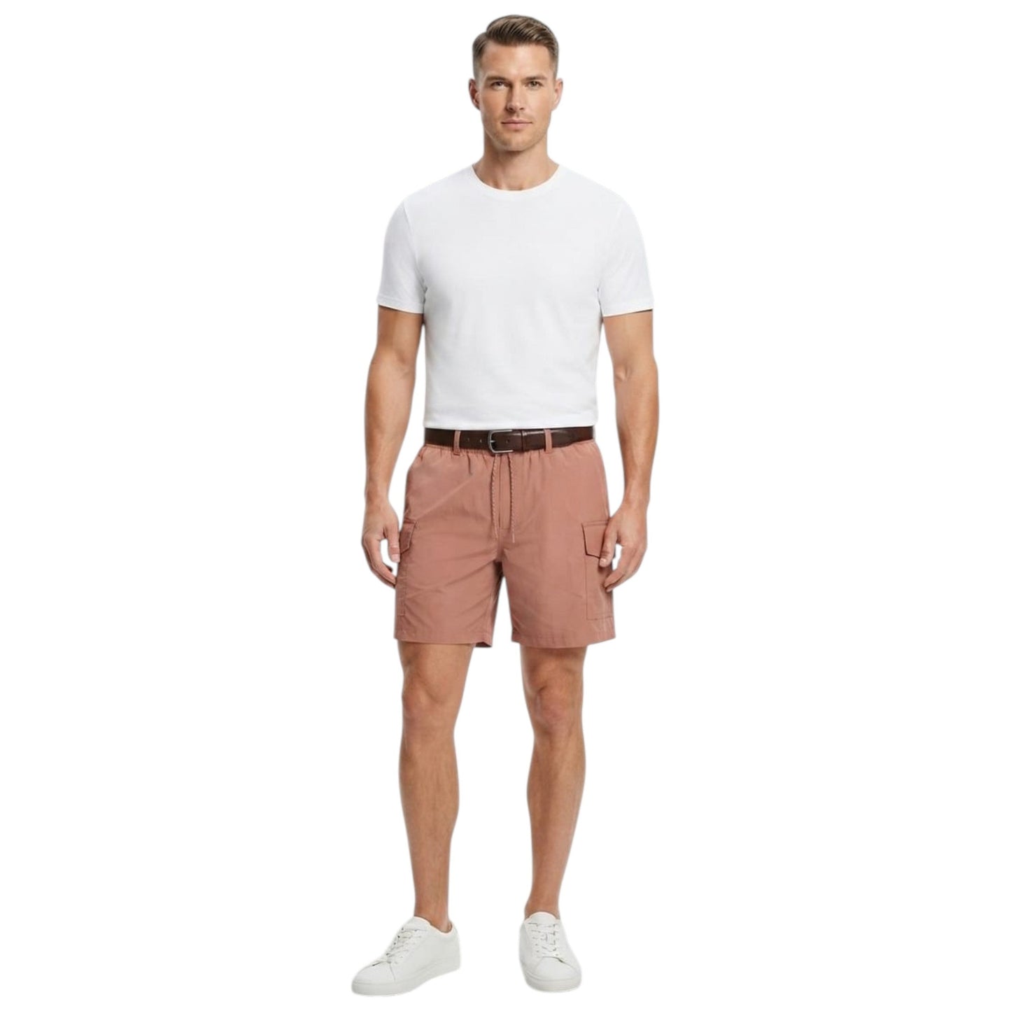Men's Plain Short,Brick