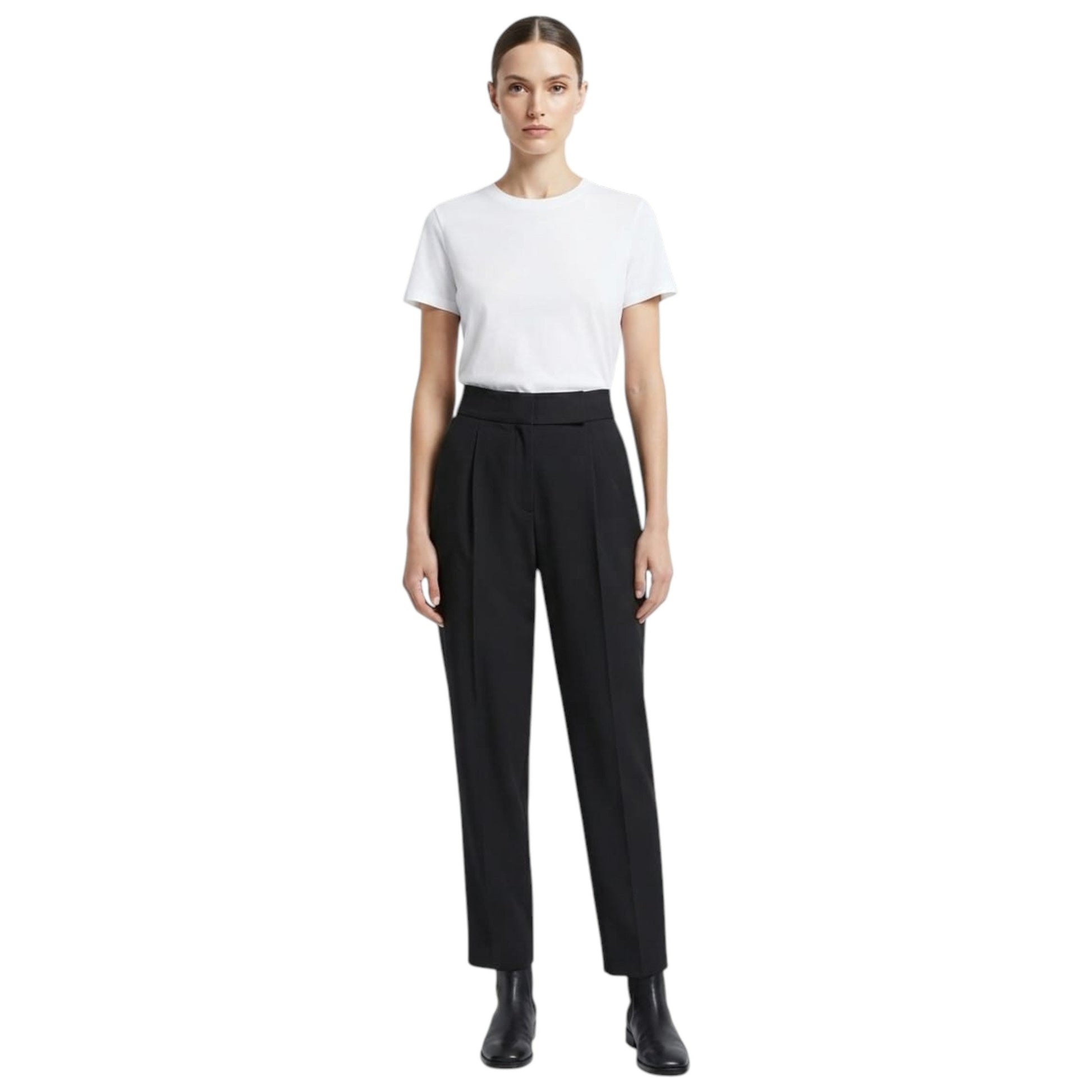 Women's Plain Classic Pants,Black