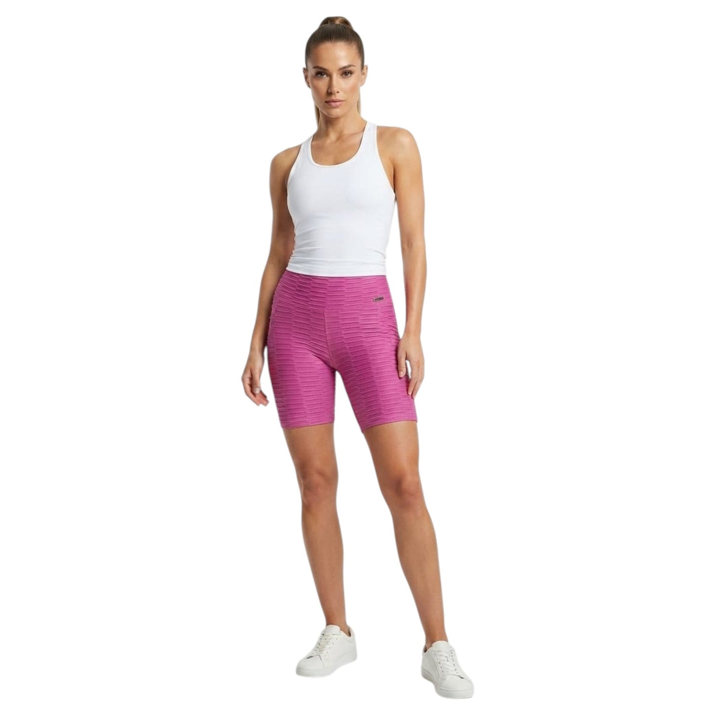 Women's Textured Short Legging,Mauve