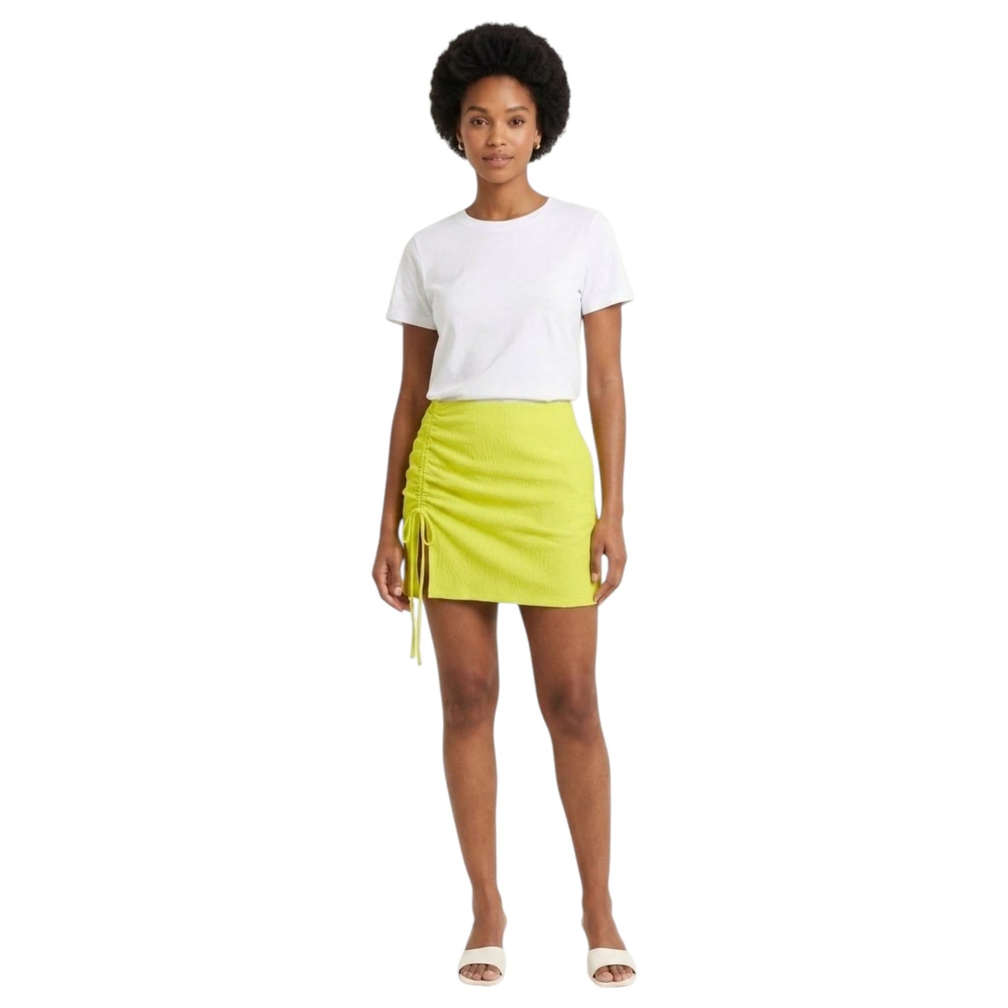Women's Textured Skirt,Light Green