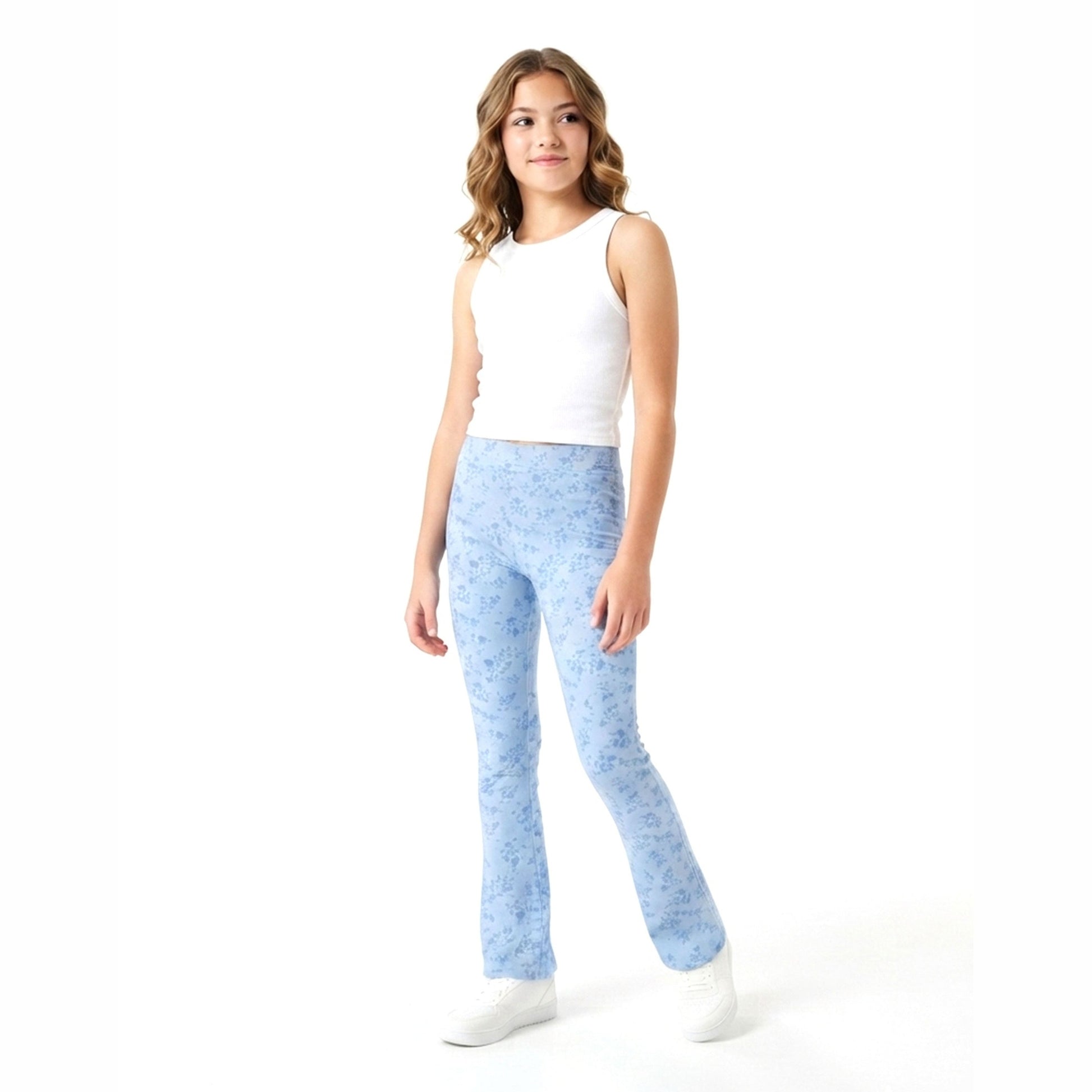 Kids Girl's Printed Pant,Light Blue