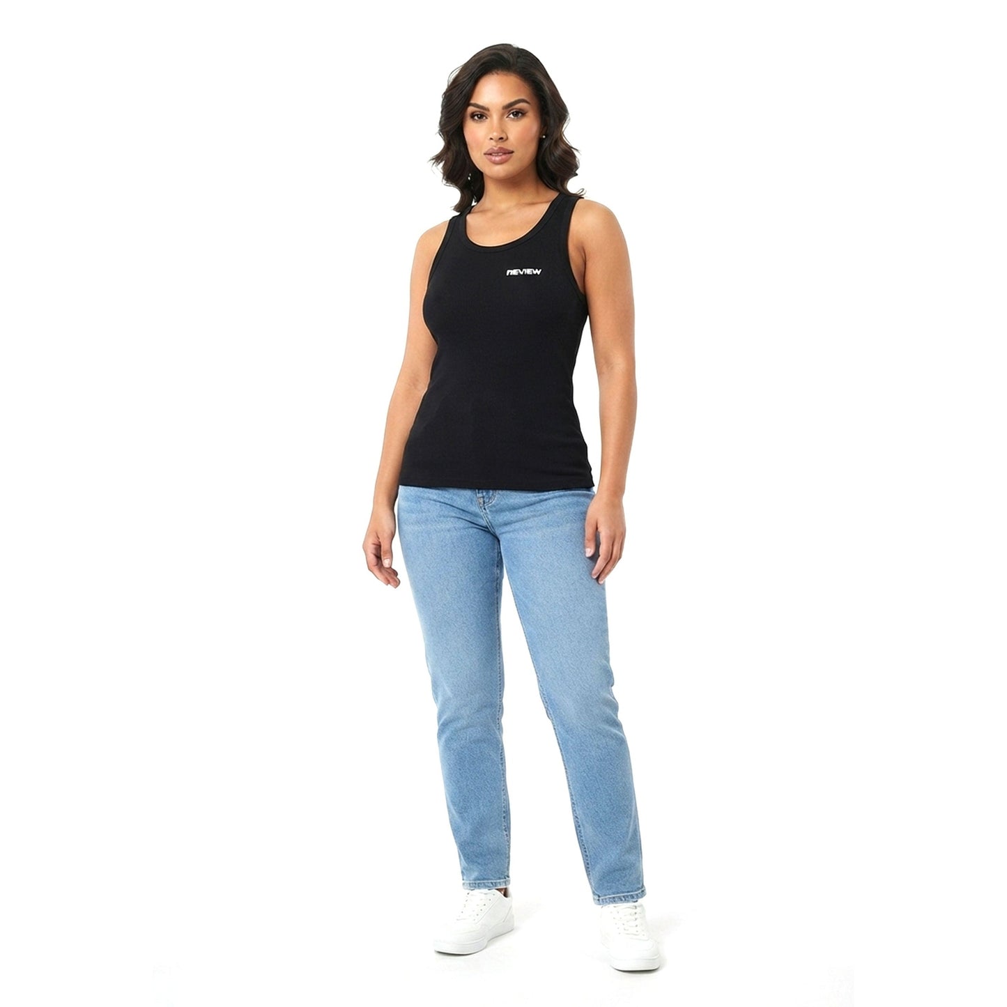Women's Ribbed Top,Black