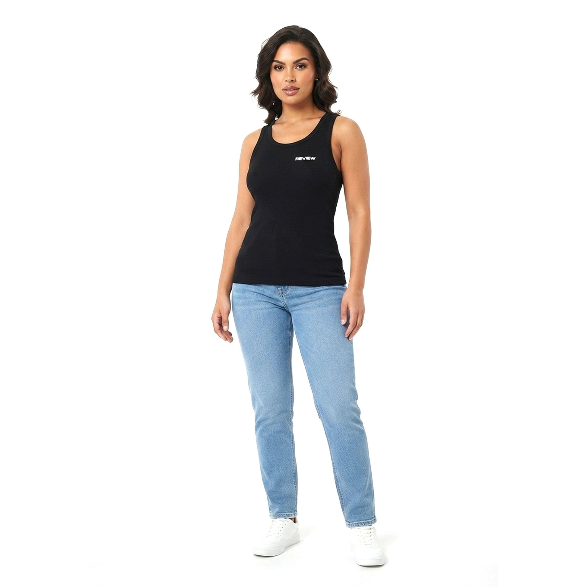 Women's Ribbed Top,Black