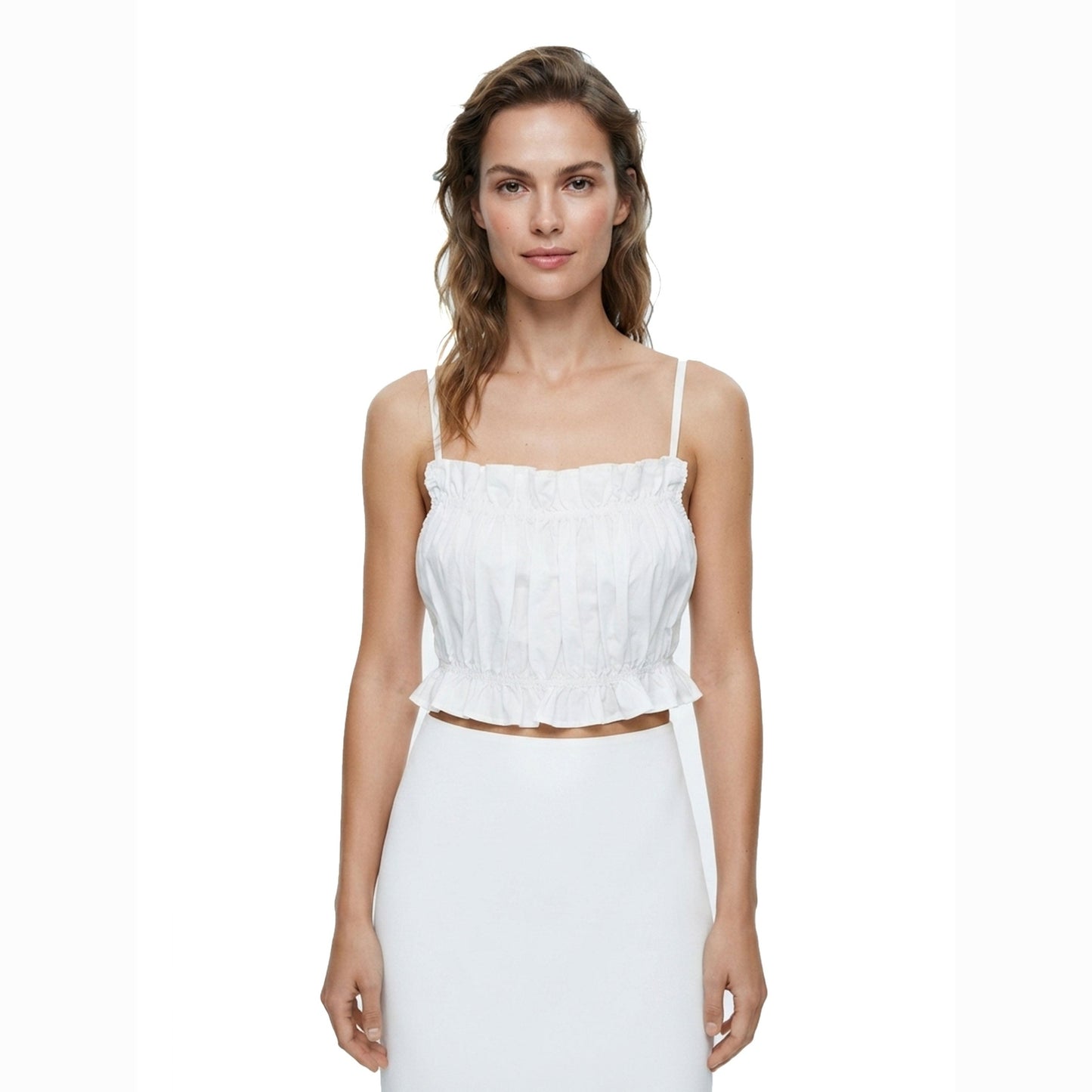 Women's Plain Solid Top,White