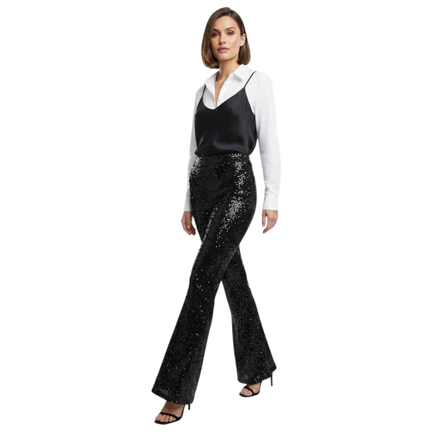 Women's Squin Pants,Black