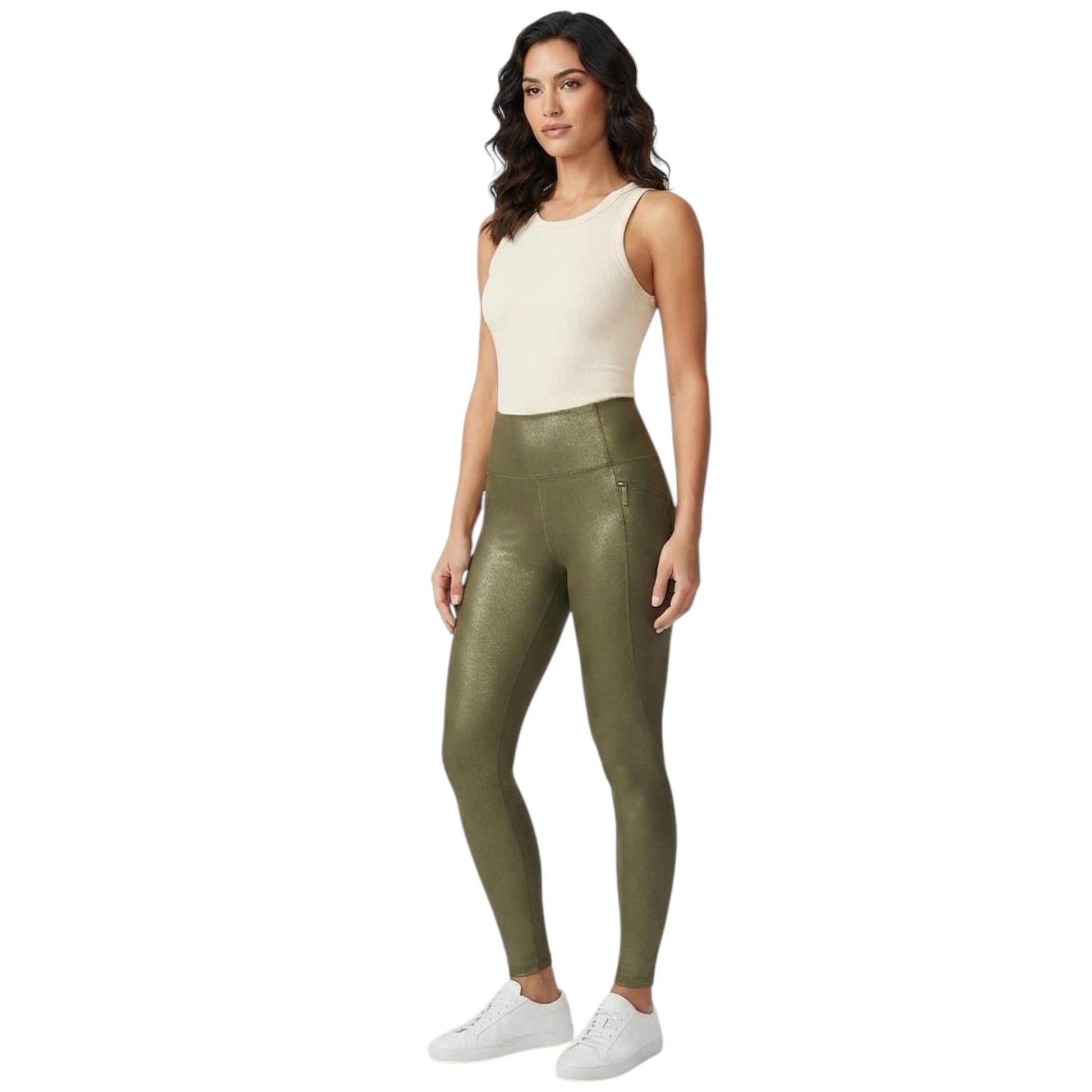 Women's Plain Legging,Olive