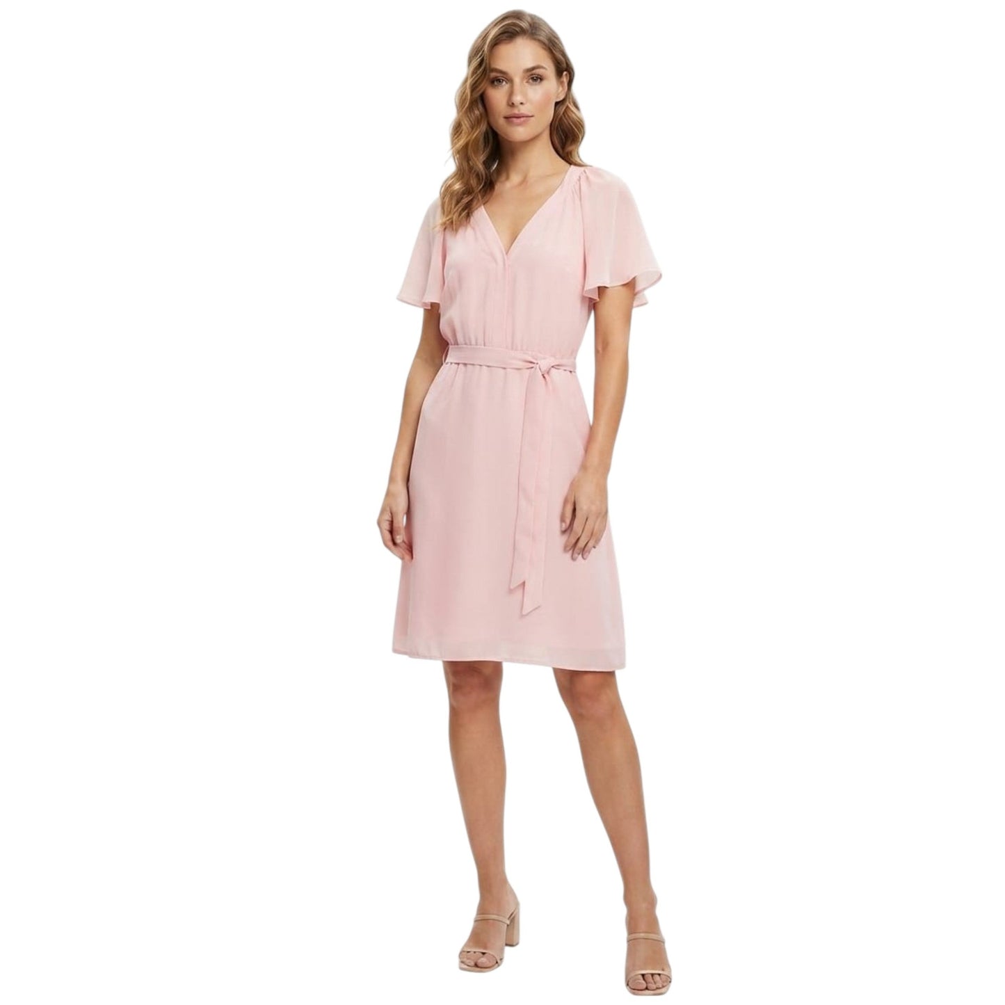 Women's Plain Solid Dress,Light Pink
