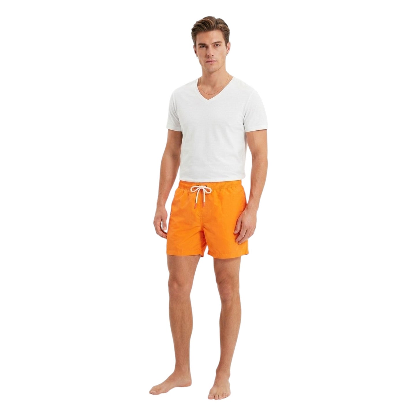 Men's Plain Swim Short,Orange