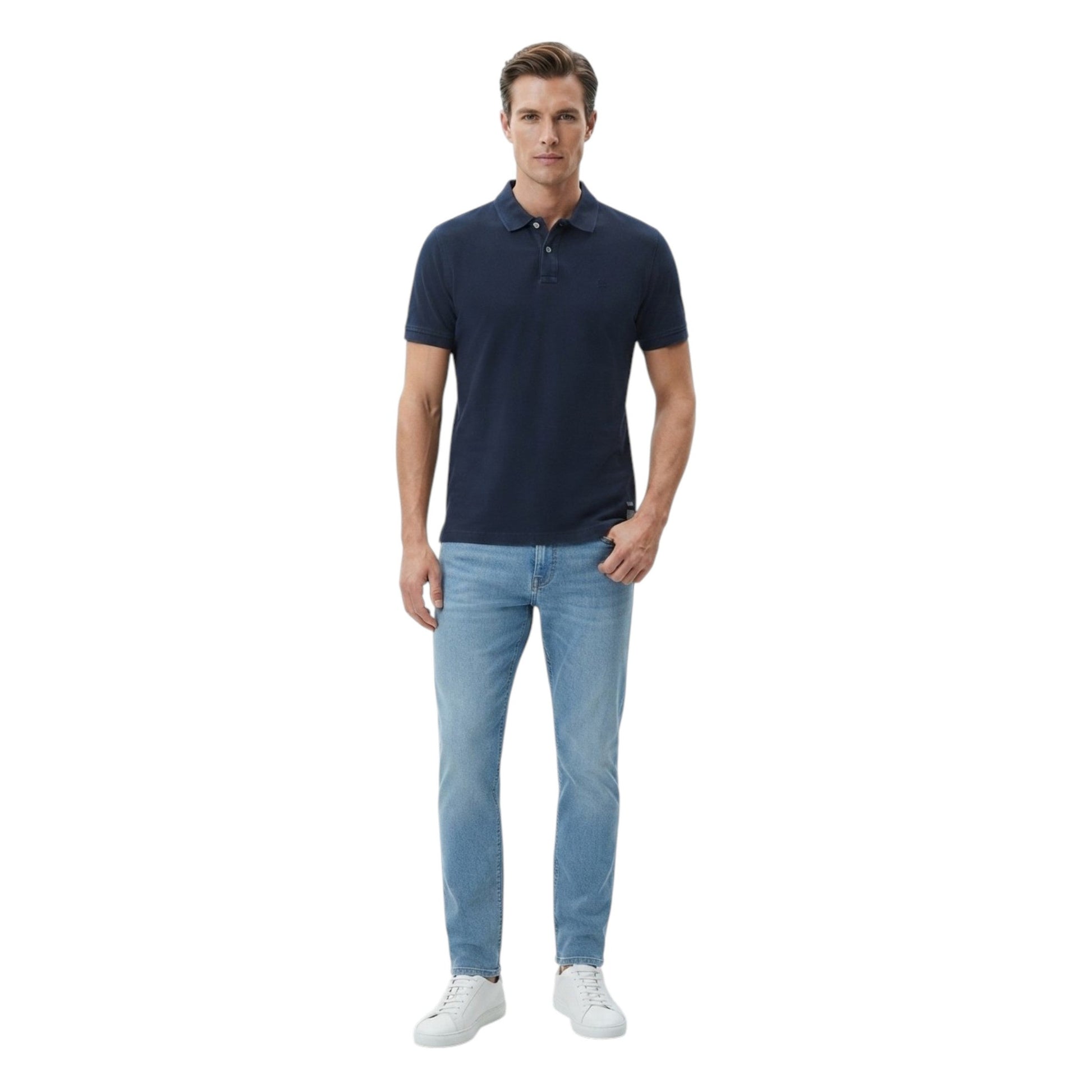 Men's Plain Solid Top,Navy