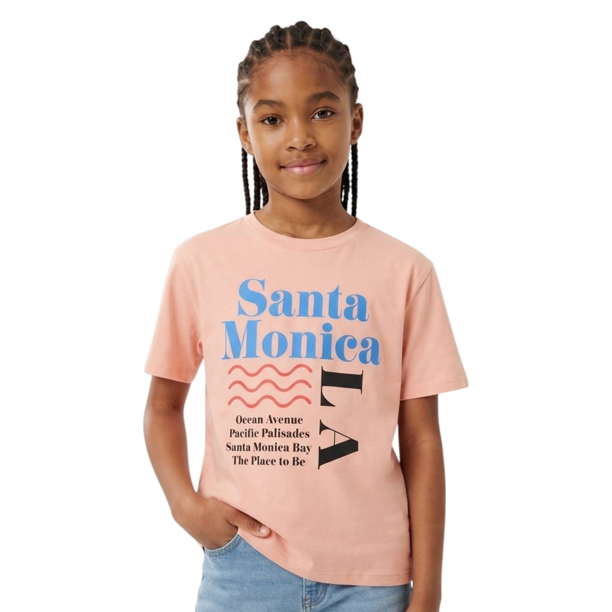 Kids Girl's Printed Top,Coral