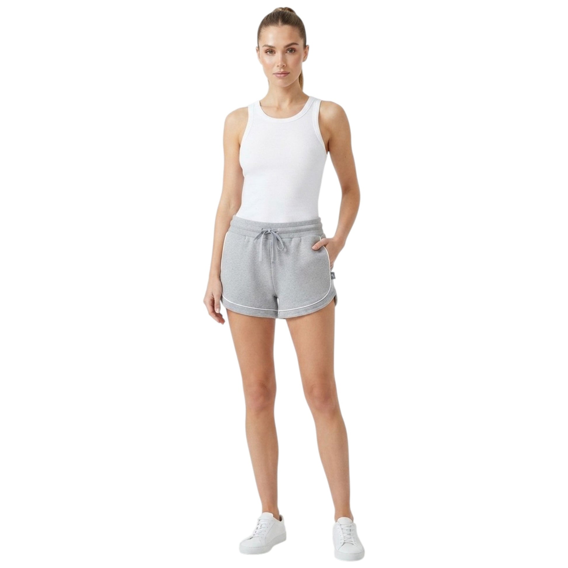 Women's Plain Solid Short,Grey