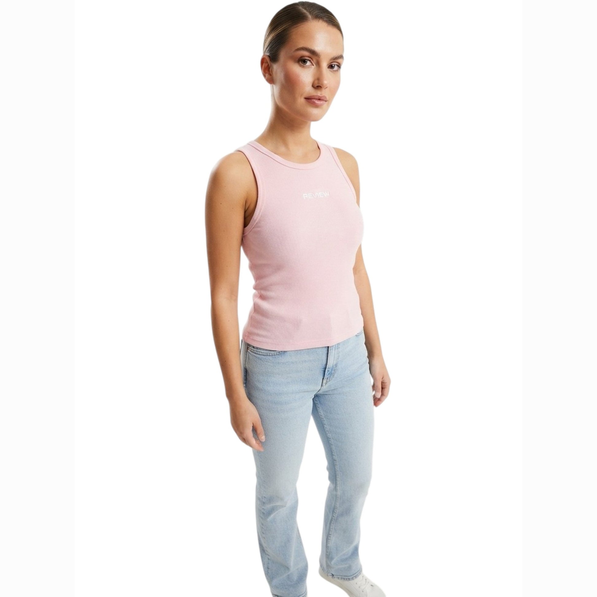 Women's Brand Logo Printed Top,Light Pink