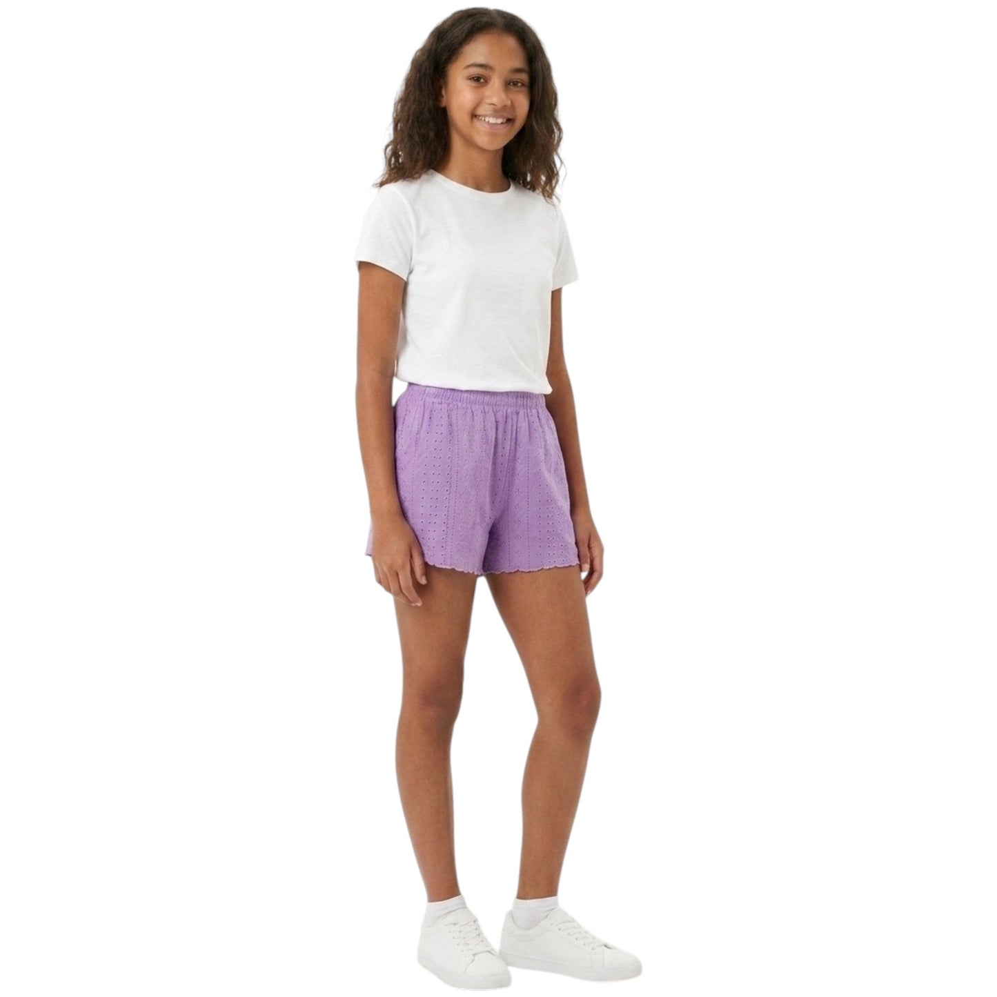 Kids Girl's Textured Short,Purple