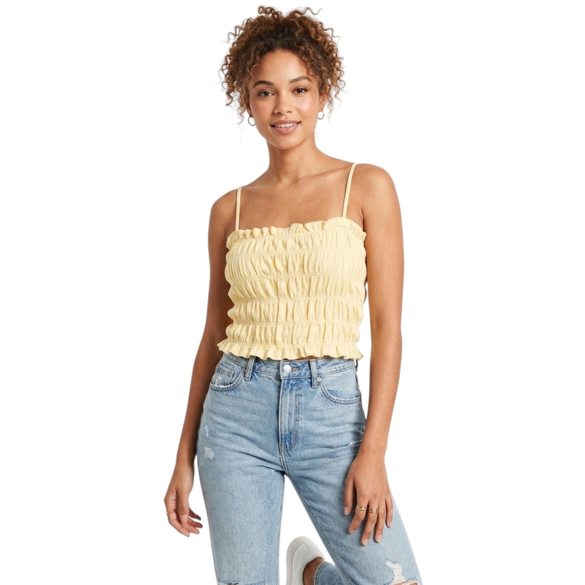 Women's Textured Top,Yellow