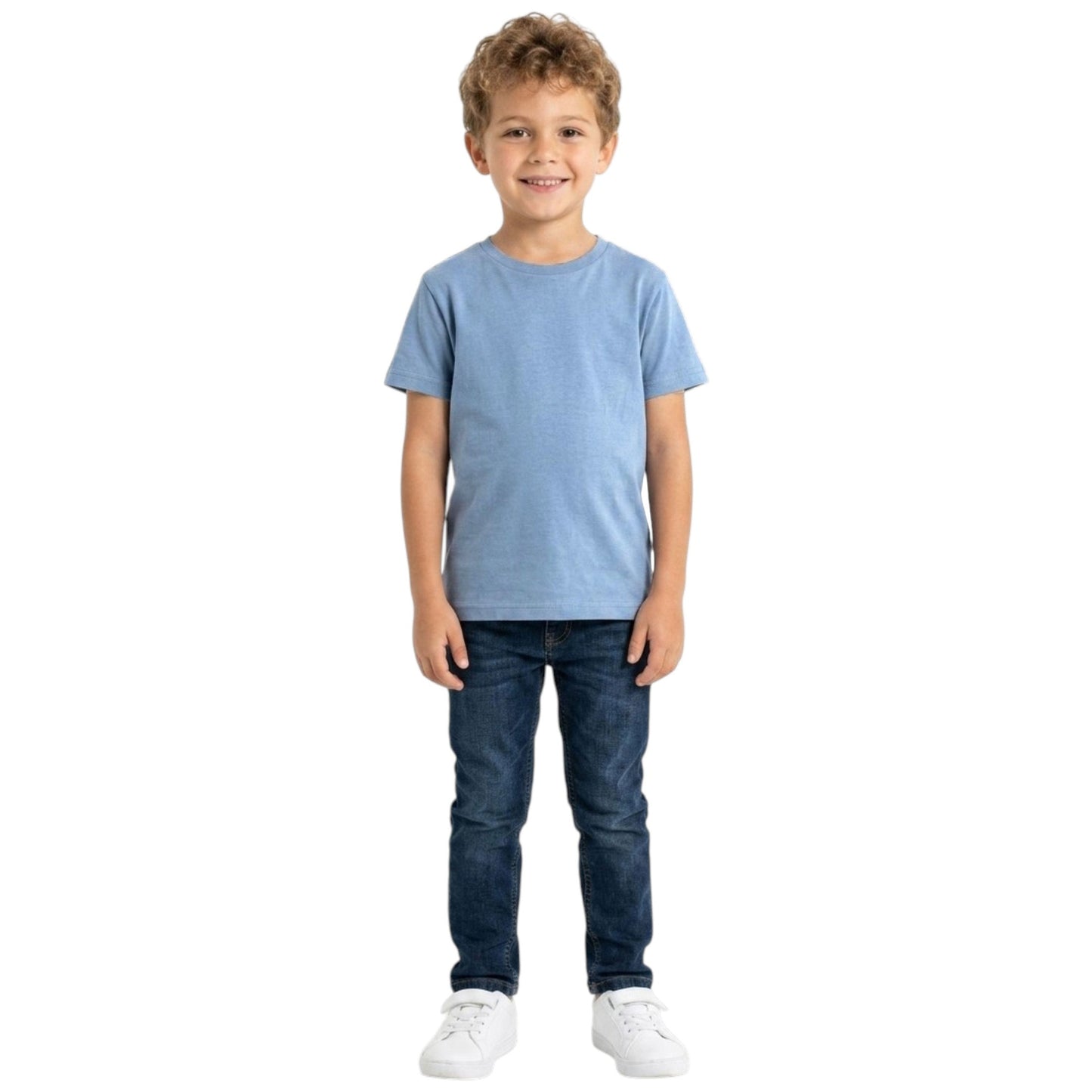 Kids Boy's Plain Solid Top,Dusty Blue