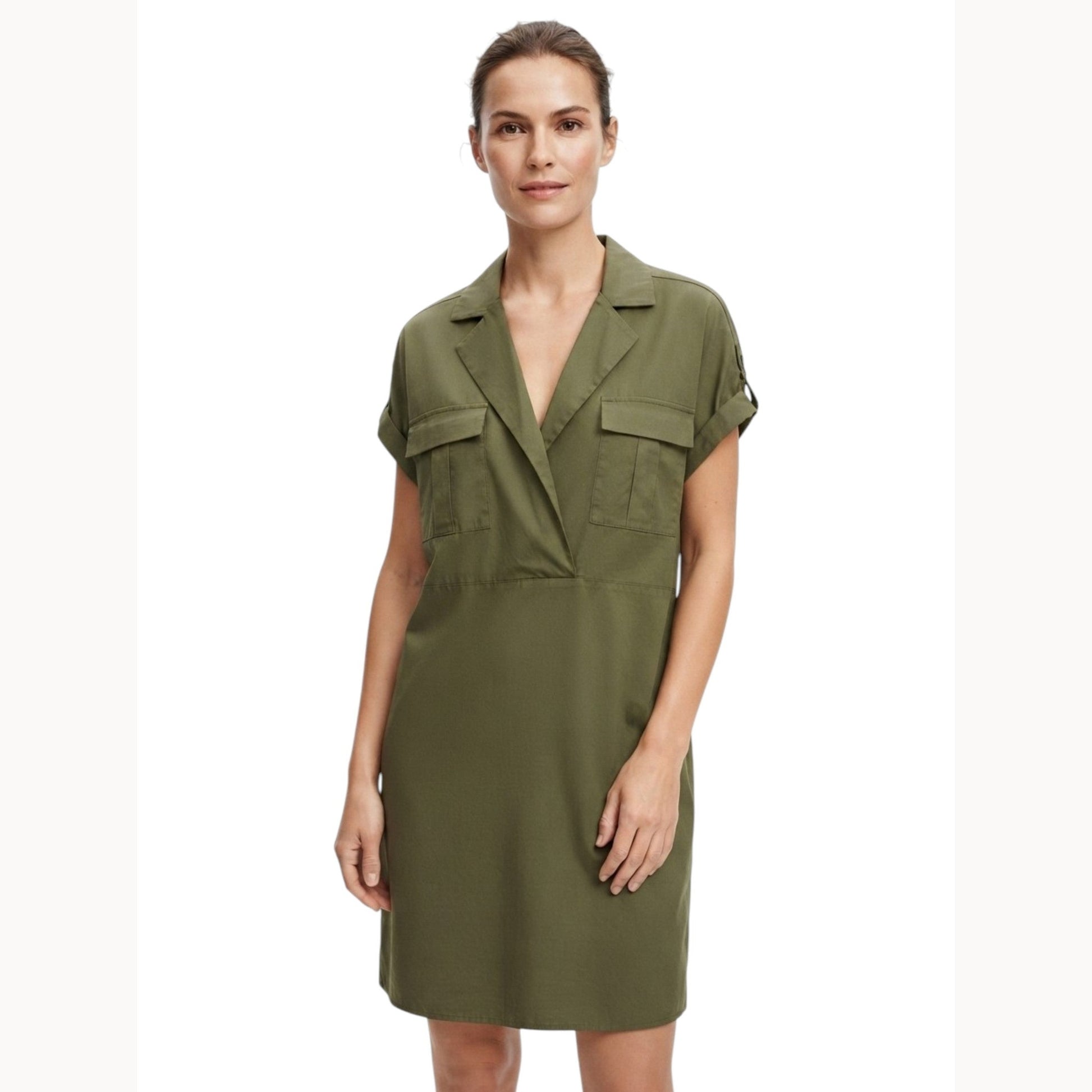 Women's Plain Dress,Olive