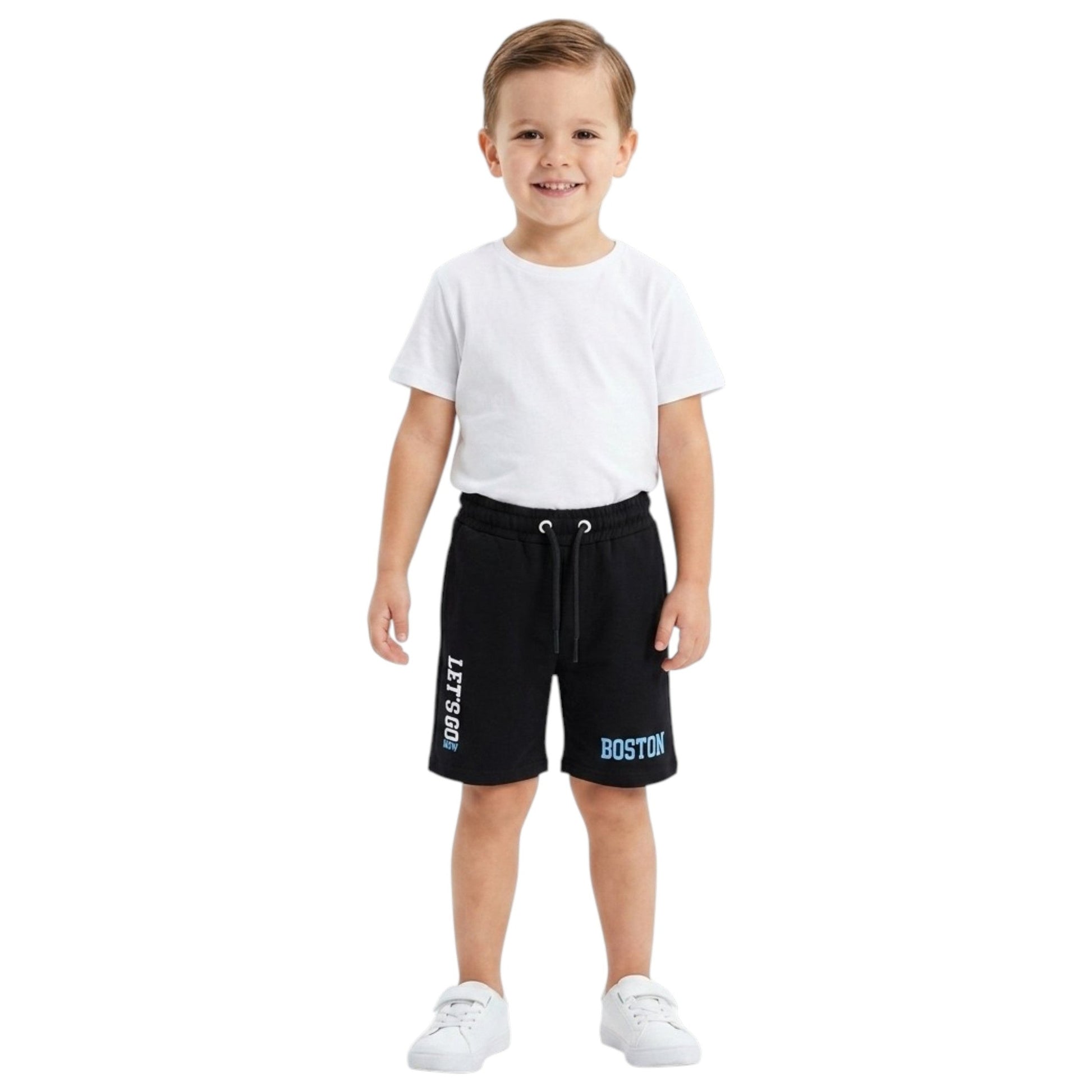 Kids Boy's Printed Short,Black