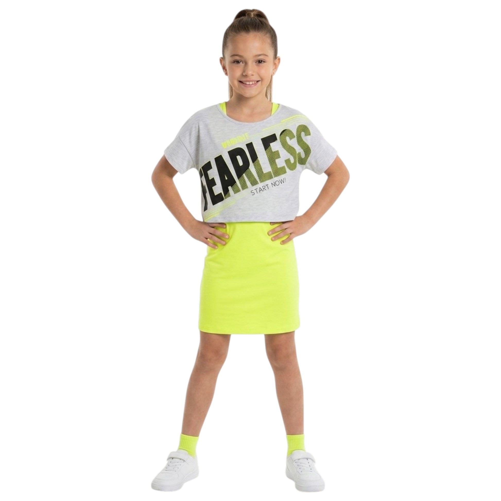 Kids Girl's Plain Set Dress,Multi