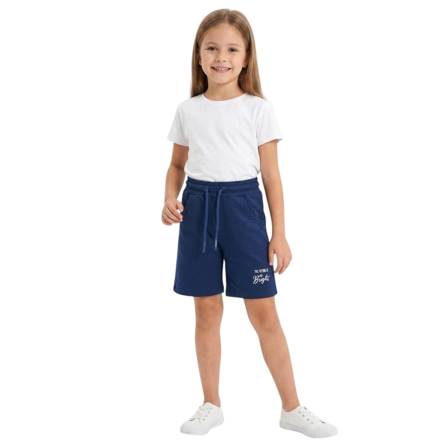 Kids Girl's Plain Short,Navy