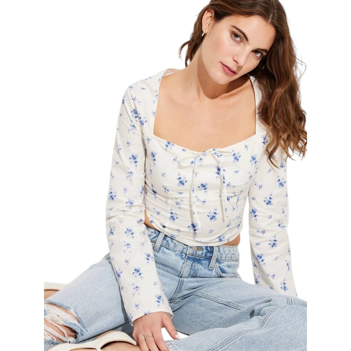 Women's Printed Top,White