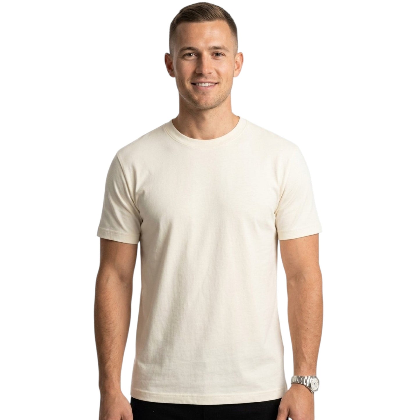 Men's Printed Top,Light Beige