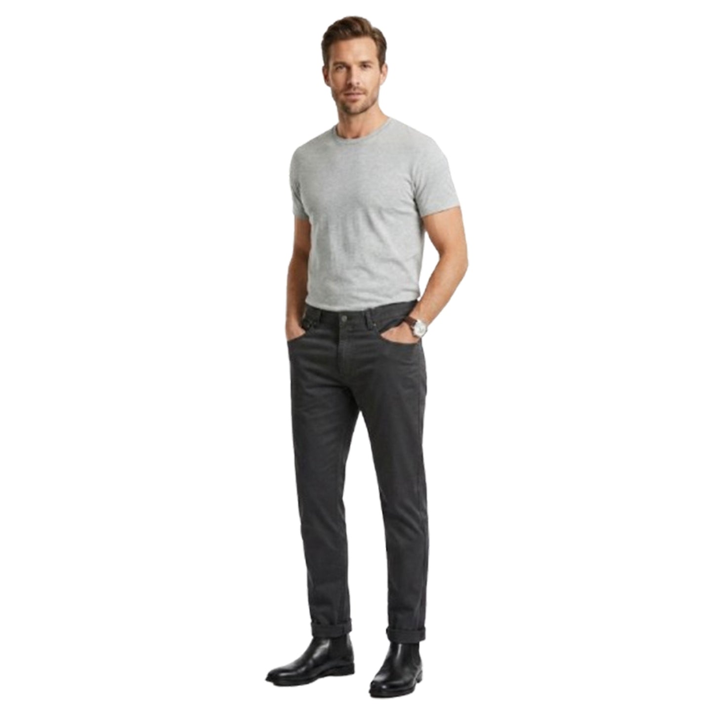 Men's Textured Pants,Grey
