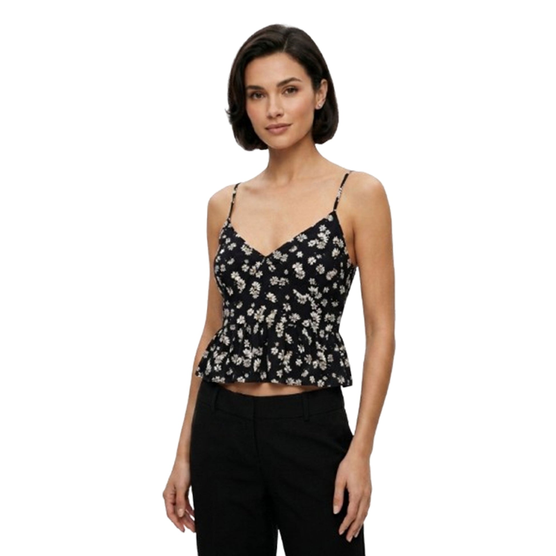 Women's Printed Top,Black