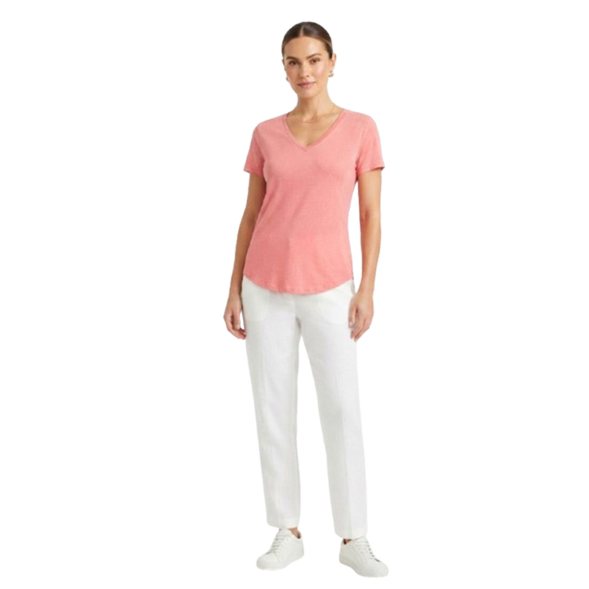 Women's Plain Solid Top,Pink