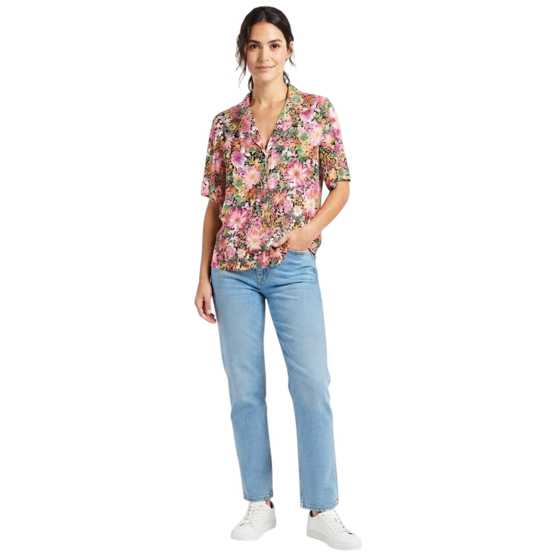 Women's Printed Dress Shirt,Multi