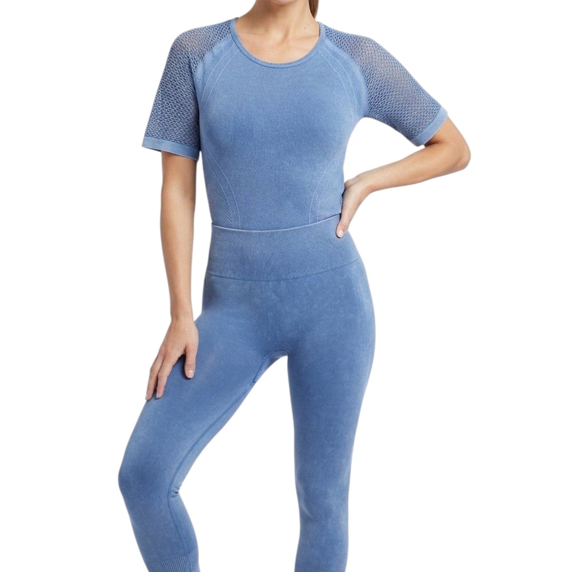 Women's Textured Sport Top,Blue