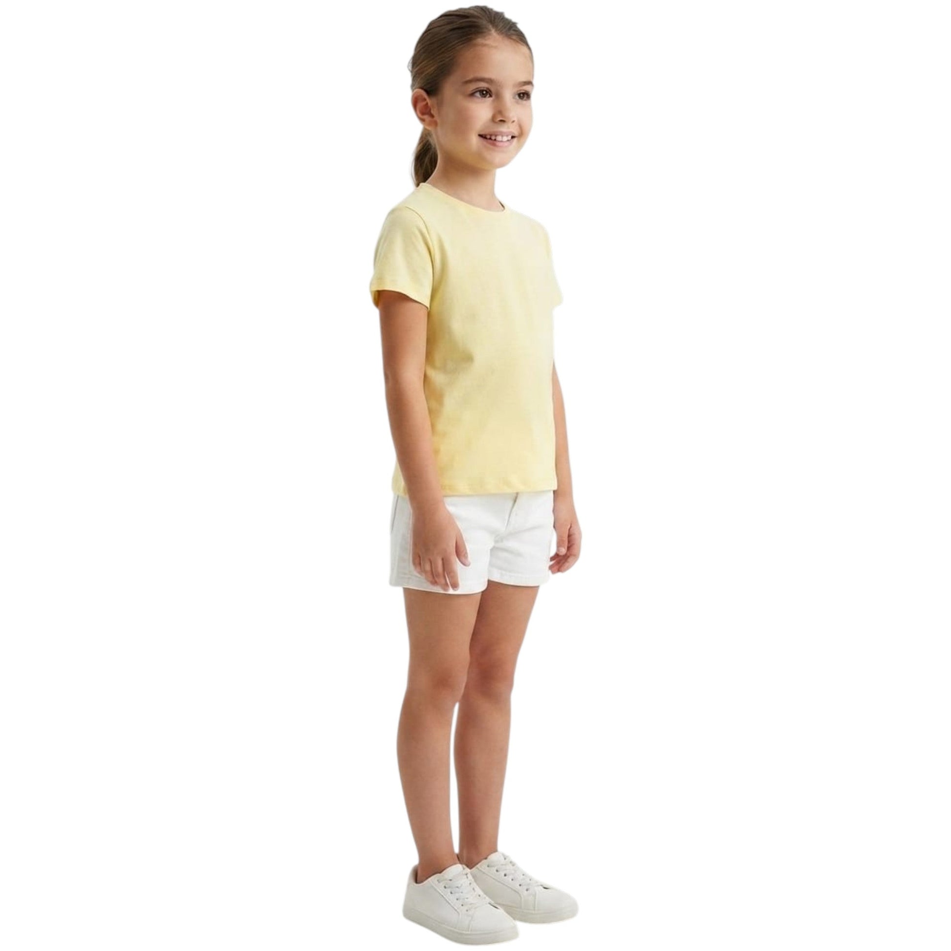 Kids Girl's Plain Top,Yellow