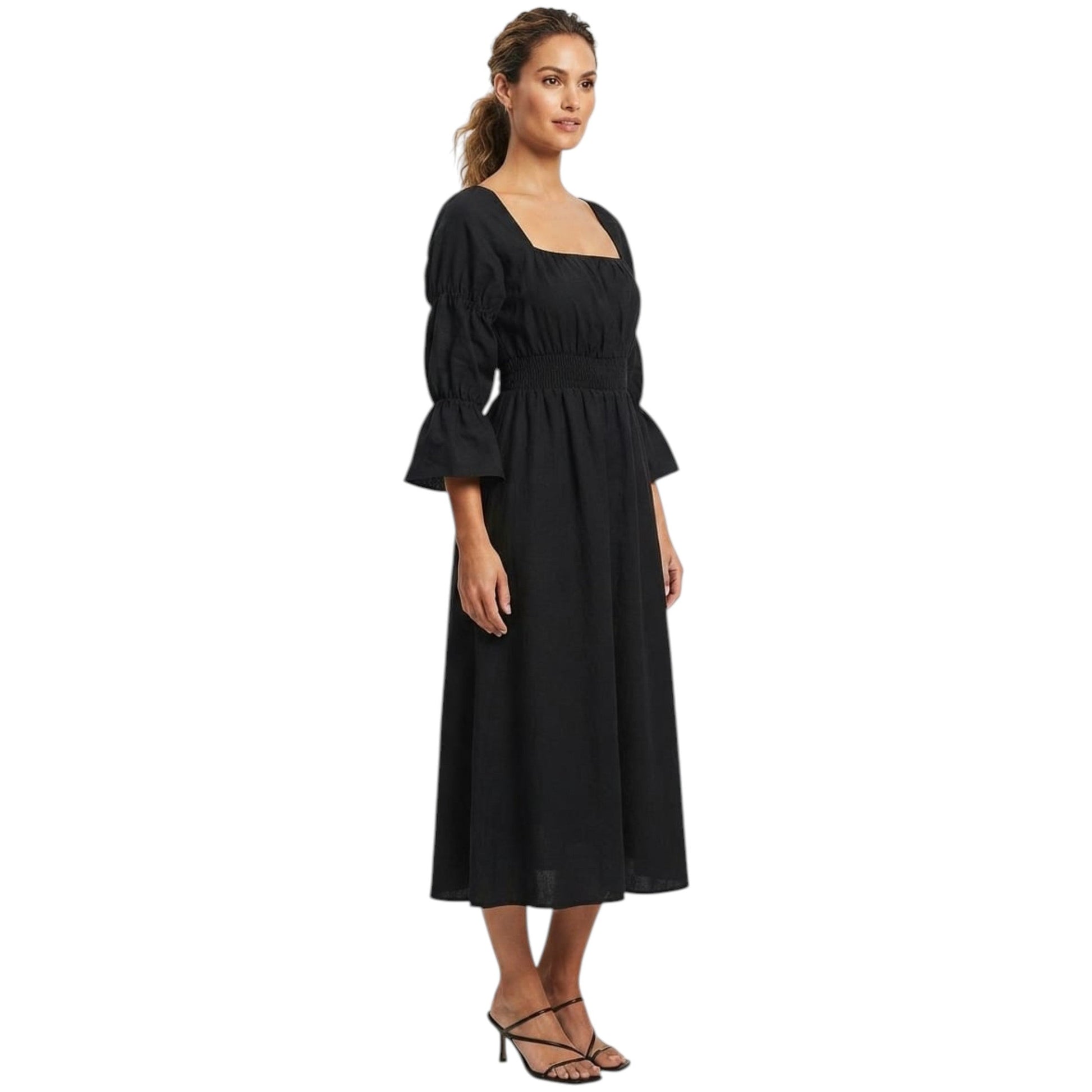 Women's Plain Dress,Black