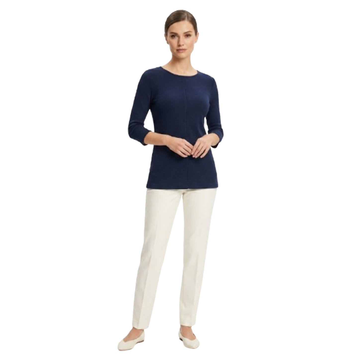 Women's Plain Solid Top,Navy
