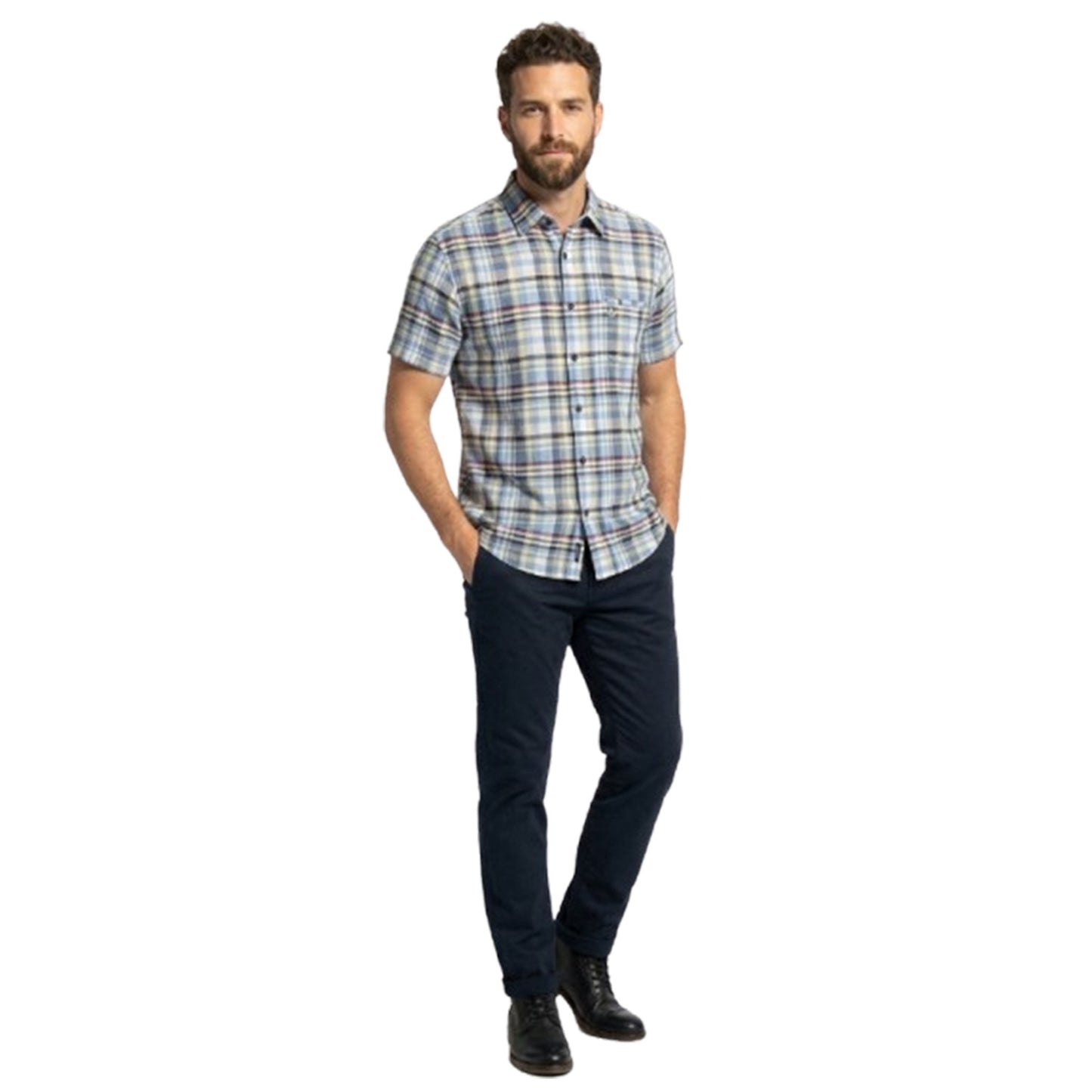 Men's Plaid Dress Shirt,Multi