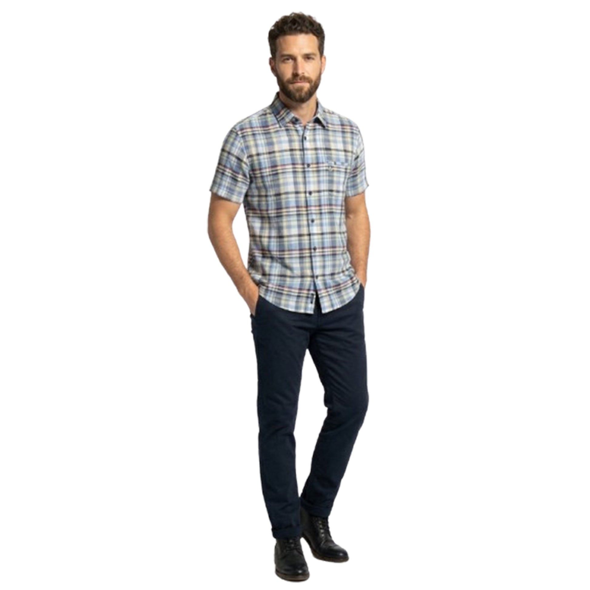 Men's Plaid Dress Shirt,Multi