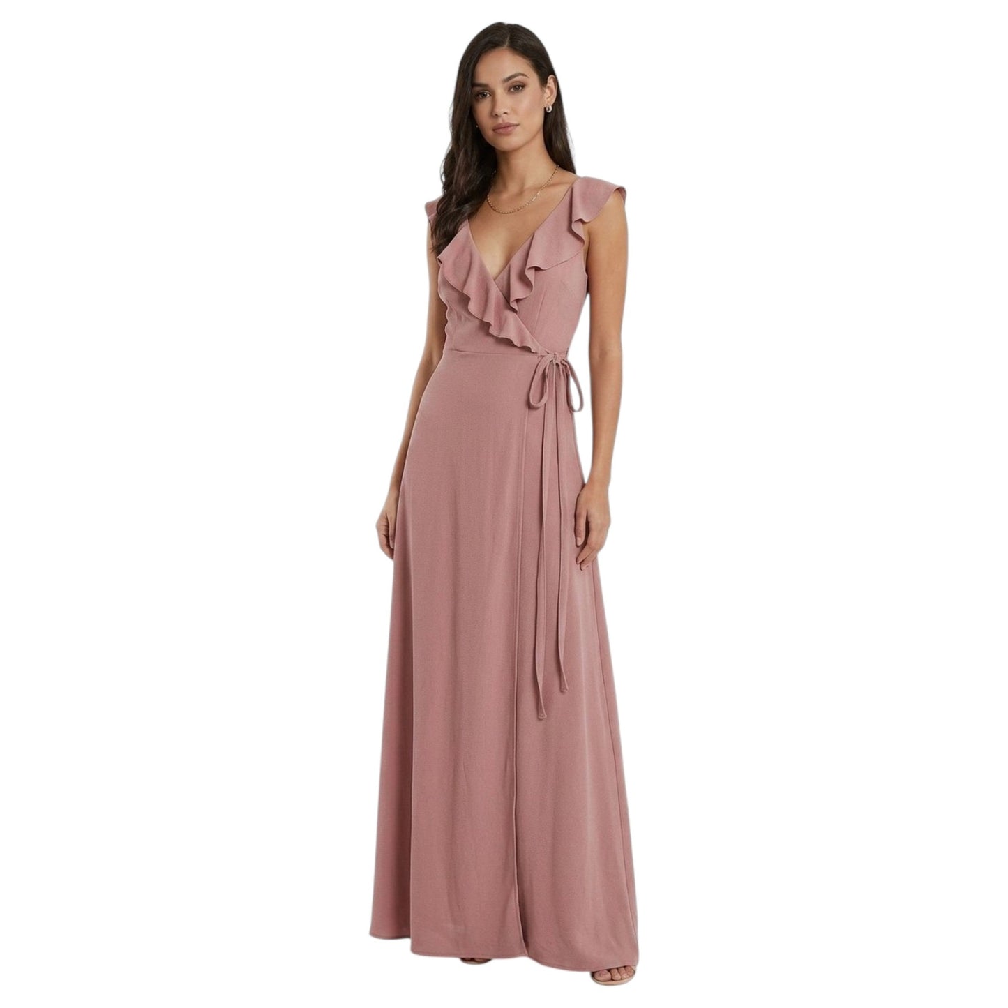 Women's Plain Solid Dress,Nude Pink