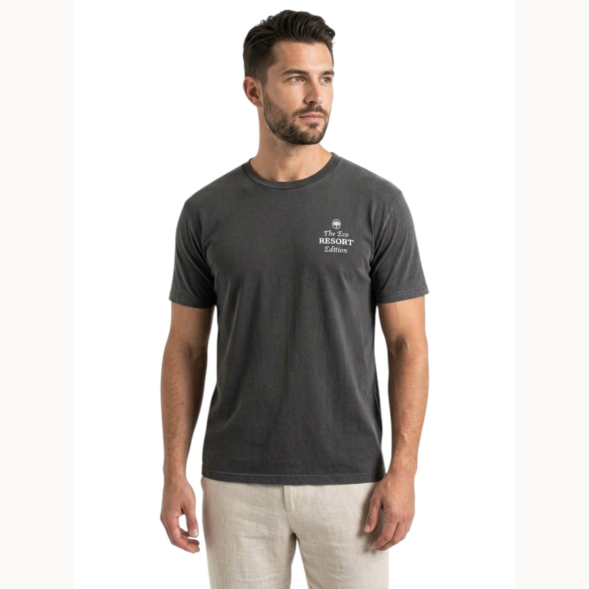 Men's Printed Top,Dark Grey