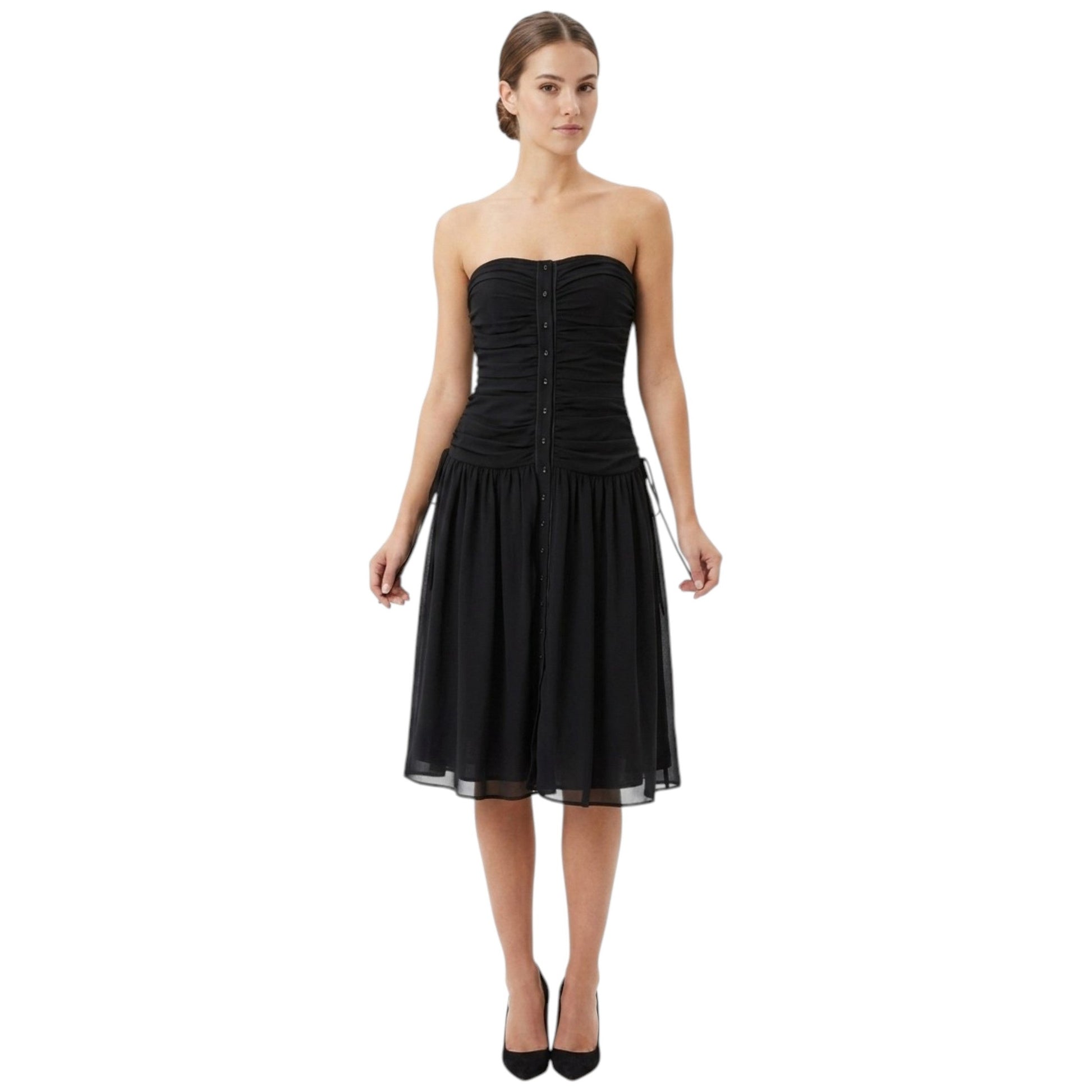 Women's Plain Solid Dress,Black