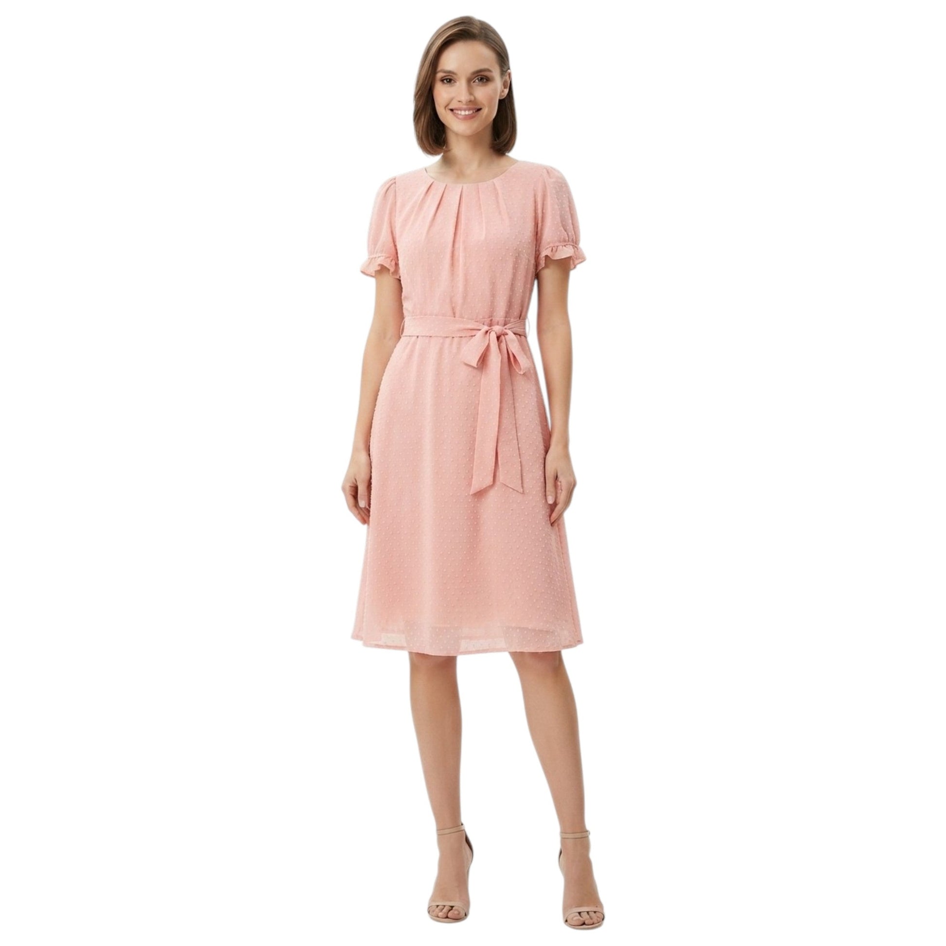Women's Textured Dress,Pink
