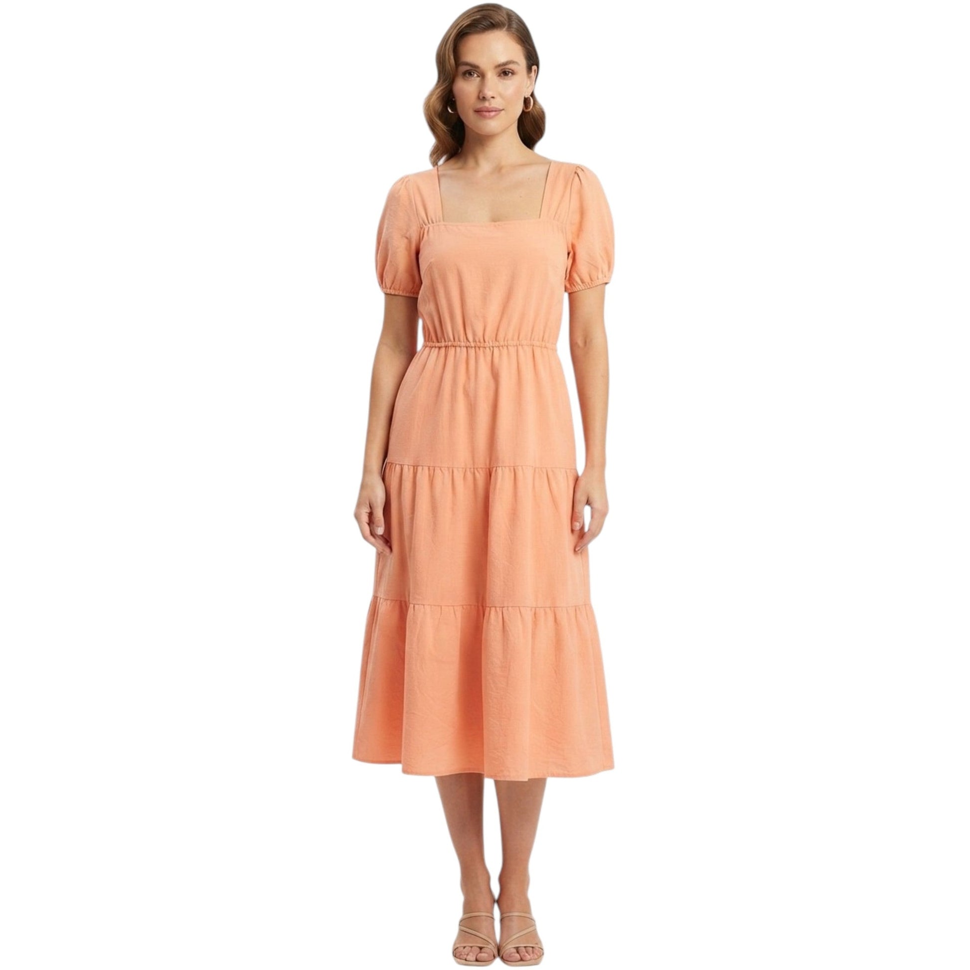 Women's Textured Dress,Coral
