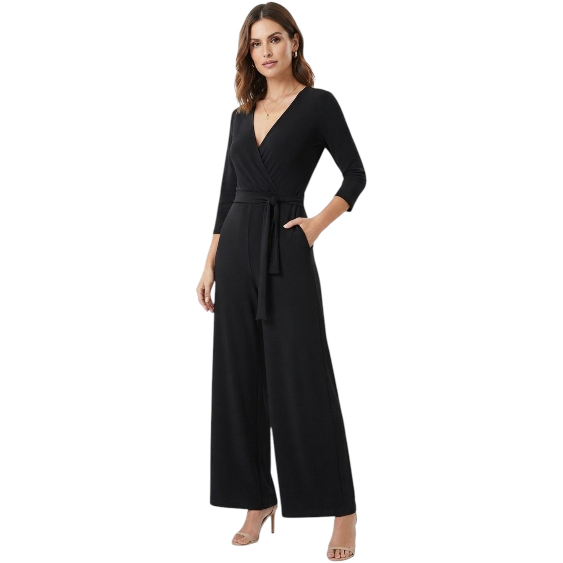Women's Plain Solid Jumpsuit,Black