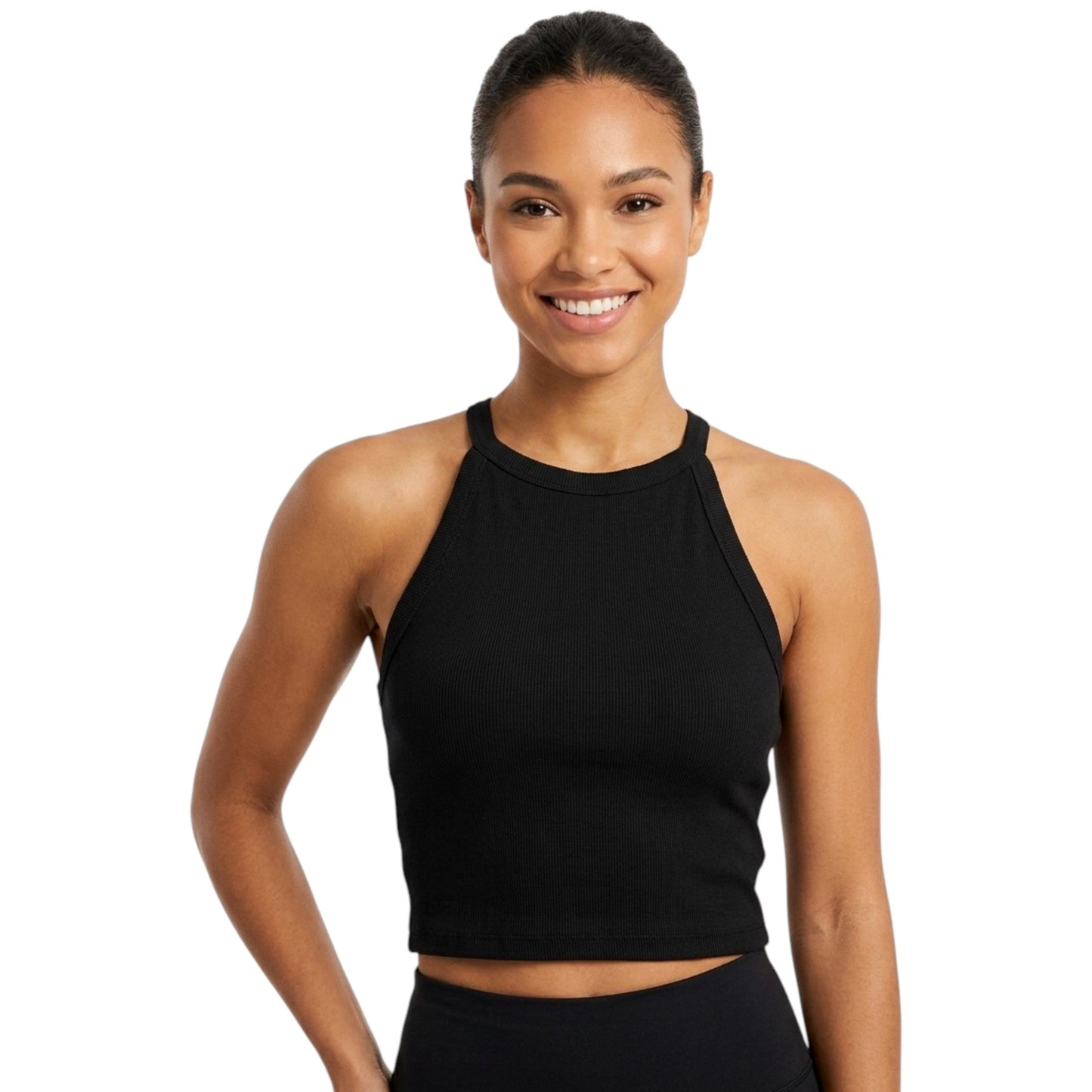 Women's Ribbed Top,Black
