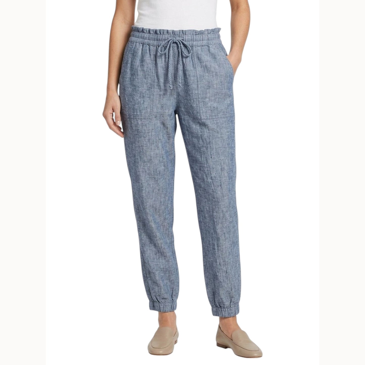 Women's Textured Pants,Blue