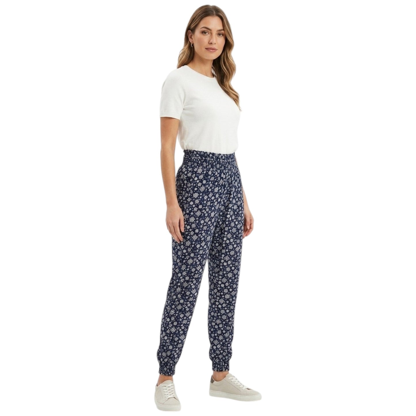 Womern's Printed Pant,Navy