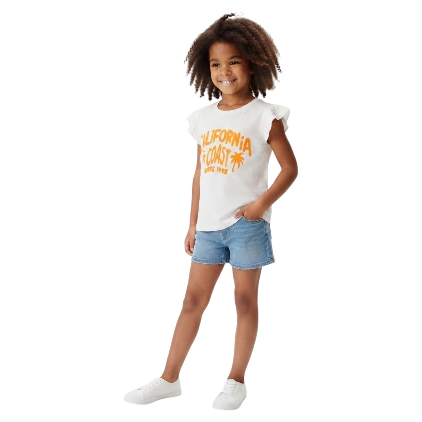 Kids Girl's Printed Top,White