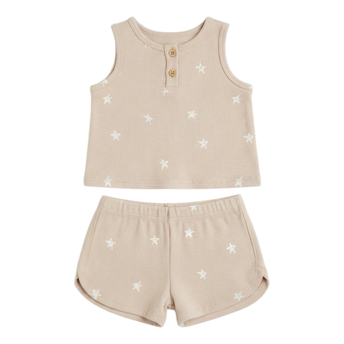 Kids Girl's Printed Sleepwear Set 2Pieces,Beige
